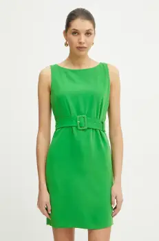 Silvian Heach rochie PLINA culoarea verde, mini, mulata, GPP25395VE imagine
