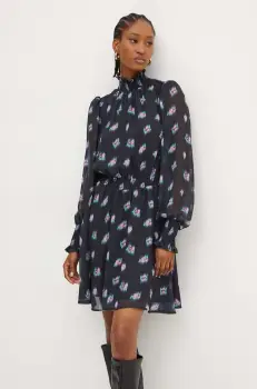 Silvian Heach rochie WYLUDDA culoarea negru, mini, evazati, GPA24127VE imagine