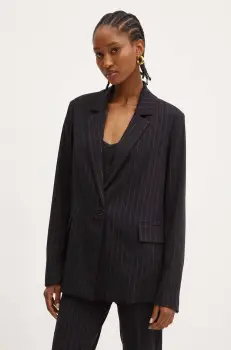 Silvian Heach sacou FLOSBA culoarea negru, un singur rand de nasturi, GPA24116GC imagine