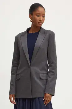 Silvian Heach sacou LATHAN culoarea gri, un singur rand de nasturi, neted, GPA24118GC imagine