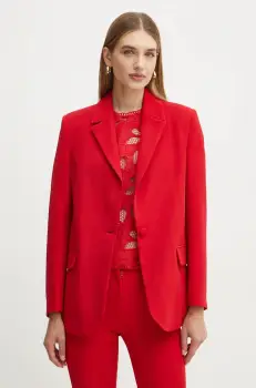 Silvian Heach sacou SHENK culoarea rosu, un singur rand de nasturi, neted, GPA24021GC imagine