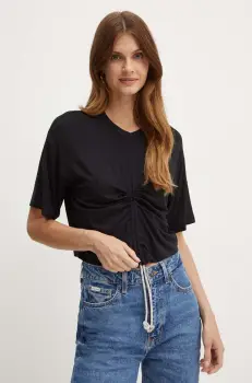 Silvian Heach tricou HALFI femei, culoarea negru, GPA24339TS imagine