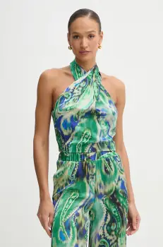 Simona Corsellini bluza femei, culoarea verde, modelator, P25CPTO014 imagine