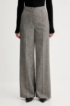 Simona Corsellini pantaloni culoarea maro, drept, high waist, A25CPPA01501 imagine