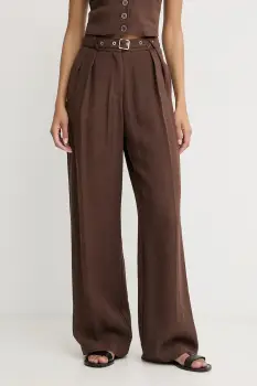 Simona Corsellini pantaloni wide leg pentru femei, cu vascoza imagine