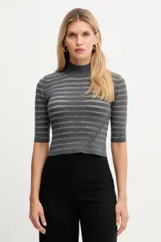 Simona Corsellini pulover culoarea gri, light, cu turtleneck, A25CPMGO1301 imagine