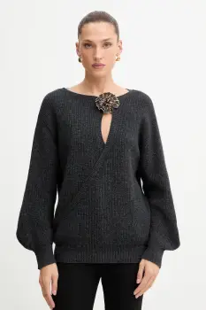 Simona Corsellini pulover din amestec de lana culoarea gri, light, A25CPMGG0401 imagine