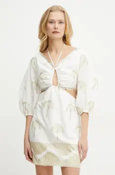 Simona Corsellini rochie culoarea alb, mini, evazati, P25CPAB025 imagine