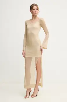 Simona Corsellini rochie culoarea auriu, maxi, mulata, P25CPABO02 imagine