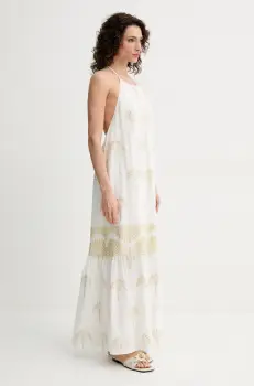 Simona Corsellini rochie culoarea bej, maxi, evazati, P25CPAB026 imagine