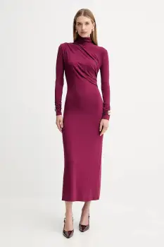 Simona Corsellini rochie culoarea bordo, maxi, drept, A25CPAB00601 imagine