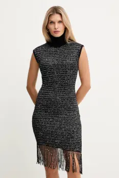 Simona Corsellini rochie culoarea negru, midi, mulata, A25CEABO5101 imagine