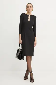 Simona Corsellini rochie culoarea negru, mini, mulata, A24CPAB007 imagine