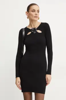 Simona Corsellini rochie culoarea negru, mini, mulata, A24CPABP01 imagine