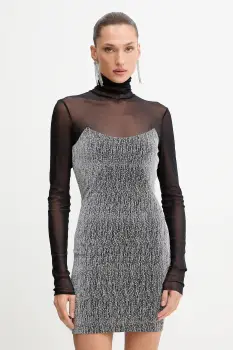 Simona Corsellini rochie culoarea negru, mini, mulata, A25CEAB10601 imagine