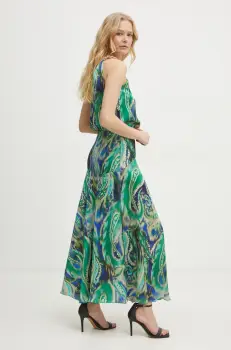 Simona Corsellini rochie culoarea verde, maxi, evazati, P25CPAB033 imagine