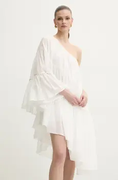 Simona Corsellini rochie din bumbac culoarea alb, midi, oversize, P25CPAB045 imagine