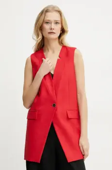 Simona Corsellini sacou culoarea rosu, un singur rand de nasturi, P25CPGL001 imagine