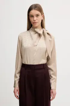 Sisley bluza culoarea bej, cu imprimeu, 5UTBLQ0A4 imagine