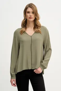 Sisley bluza culoarea verde, uni, 5IDTLQ09H imagine