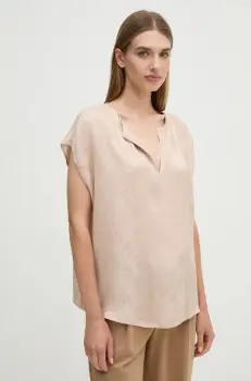 Sisley bluza femei, culoarea bej, modelator, 57U5LQ07Q imagine