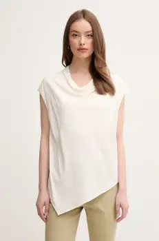 Sisley bluza femei, culoarea bej, uni, 5FNTLQ08P imagine