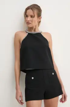 Sisley bluza femei, culoarea negru, cu imprimeu, 537SLH01F imagine