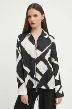 Sisley bluza femei, culoarea negru, modelator imagine