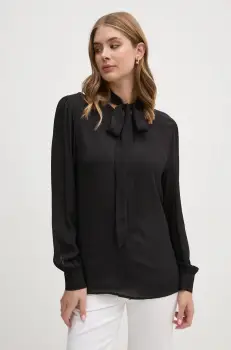 Sisley bluza femei, culoarea negru, neted, 5ZMZLQ07X imagine