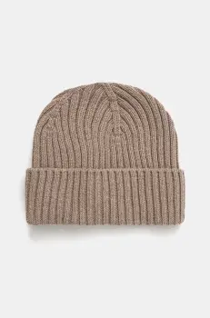 Sisley caciula din amestec de lana culoarea bej, din tesatura neteda, 132HSA00B imagine