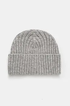 Sisley caciula din amestec de lana culoarea gri, din tesatura neteda, 132HSA00B imagine