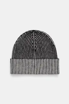 Sisley caciula din amestec de lana culoarea negru, 132HLA00J imagine