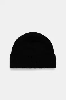 Sisley caciula din amestec de lana culoarea negru, din tesatura uni, 122HM0502 imagine