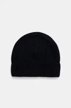 Sisley caciula din amestec de lana culoarea negru, din tesatura uni, 122HM0502 imagine