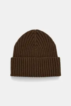 Sisley caciula din amestec de lana culoarea negru, din tesatura uni, 132HSA00B imagine