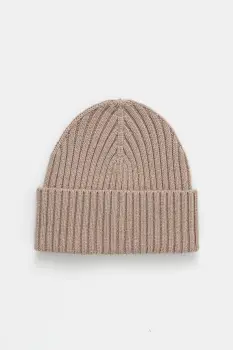 Sisley caciula din amestec de lana culoarea negru, din tesatura uni, 132HSA00B imagine