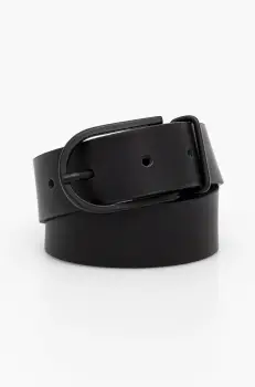 Sisley curea de piele barbati, culoarea negru, 6G8ZSL01C imagine