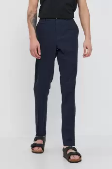 Sisley Pantaloni barbati, culoarea albastru marin, mulat imagine