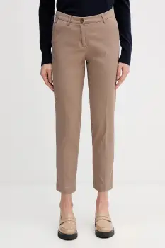 Sisley pantaloni culoarea bordo, fason tigareta, medium waist, 48M855BK7 imagine