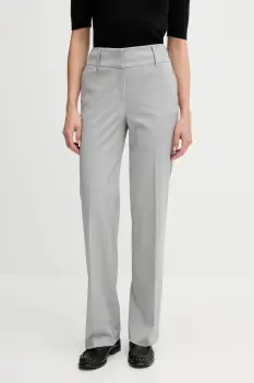 Sisley pantaloni culoarea gri, lat, high waist, 490TLF06L imagine
