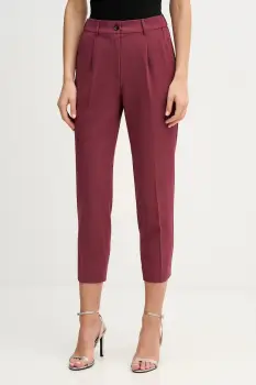 Sisley pantaloni culoarea negru, drept, high waist imagine