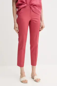 Sisley pantaloni culoarea roz, drept, high waist, 4VPHL5AH6 imagine