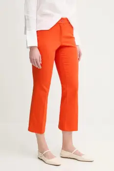 Sisley pantaloni femei, culoarea negru, drept, medium waist imagine