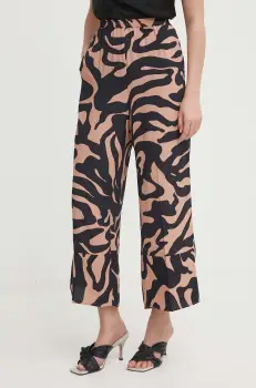 Sisley pantaloni femei, drept, high waist imagine