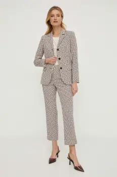 Sisley pantaloni femei, drept, medium waist imagine