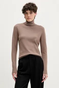 Sisley pulover culoarea negru, light, cu guler, 17Q3M2178 imagine