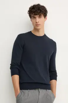 Sisley pulover de lana barbati, culoarea albastru marin, light, 11BAS100Y imagine