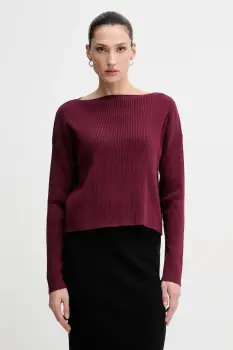 Sisley pulover din amestec de lana culoarea bordo, 1KHTL106J imagine