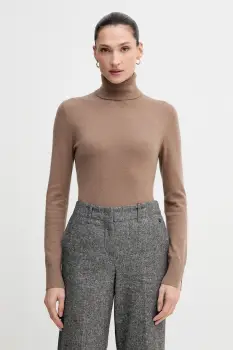 Sisley pulover din amestec de lana culoarea gri, light, cu guler, 102HM2174 imagine