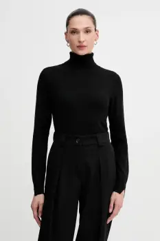 Sisley pulover din amestec de lana culoarea gri, light, cu guler, 102HM2174 imagine